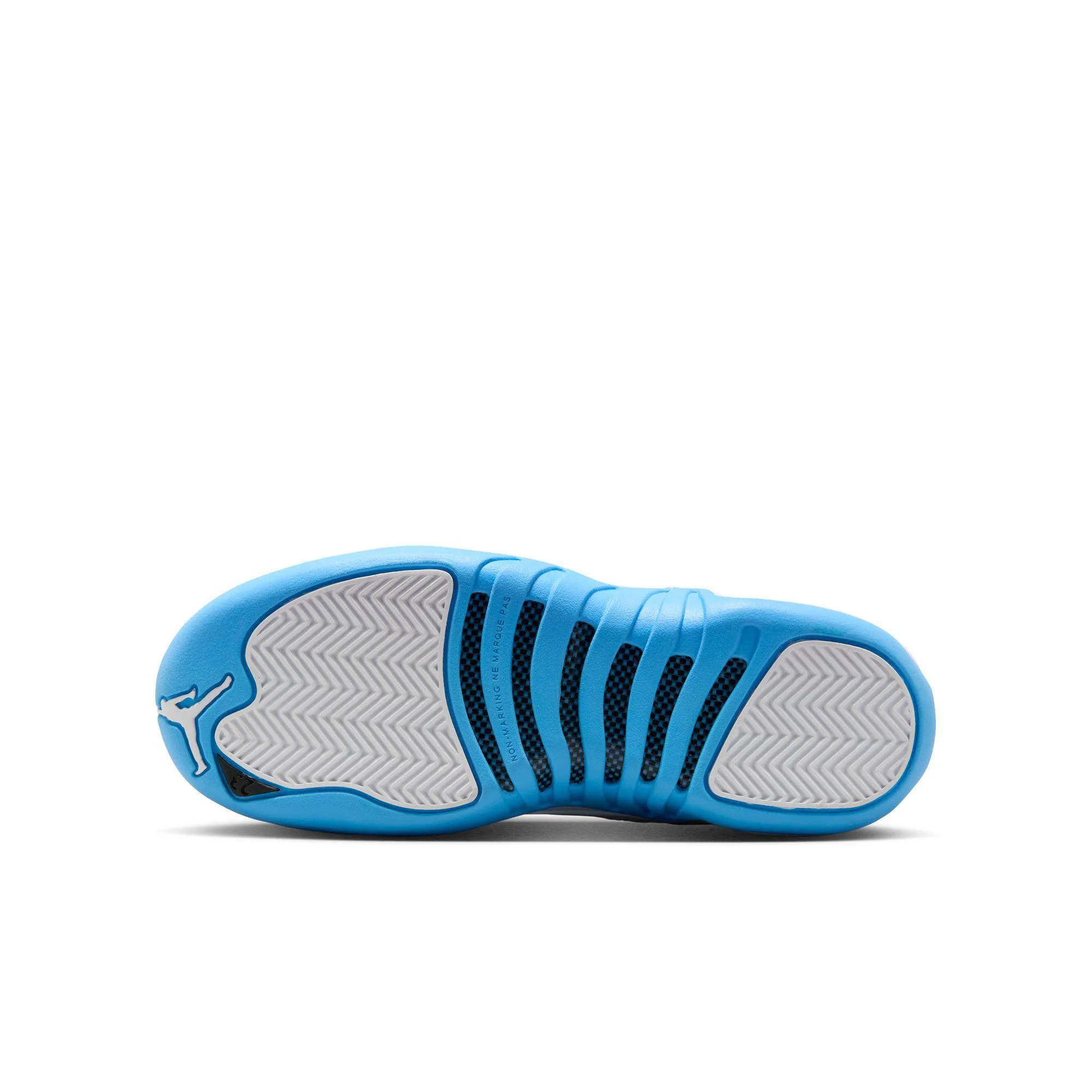 Air Jordan 12 Retro Big Kids' Shoes White/University Blue-Metallic Silver - Image 6