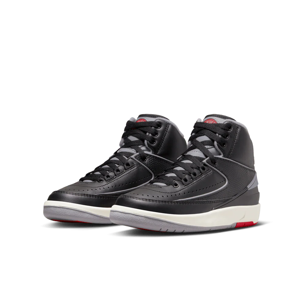 YOUTH AIR JORDAN 2 RETRO "BLACK CEMENT GREY" - Image 3