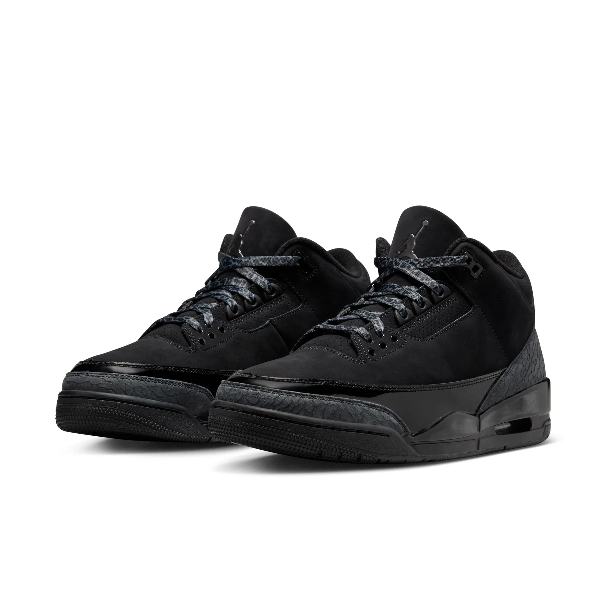 Air Jordan 3 Retro Big Kids' Shoes Black/Dark Charcoal-White - Image 7