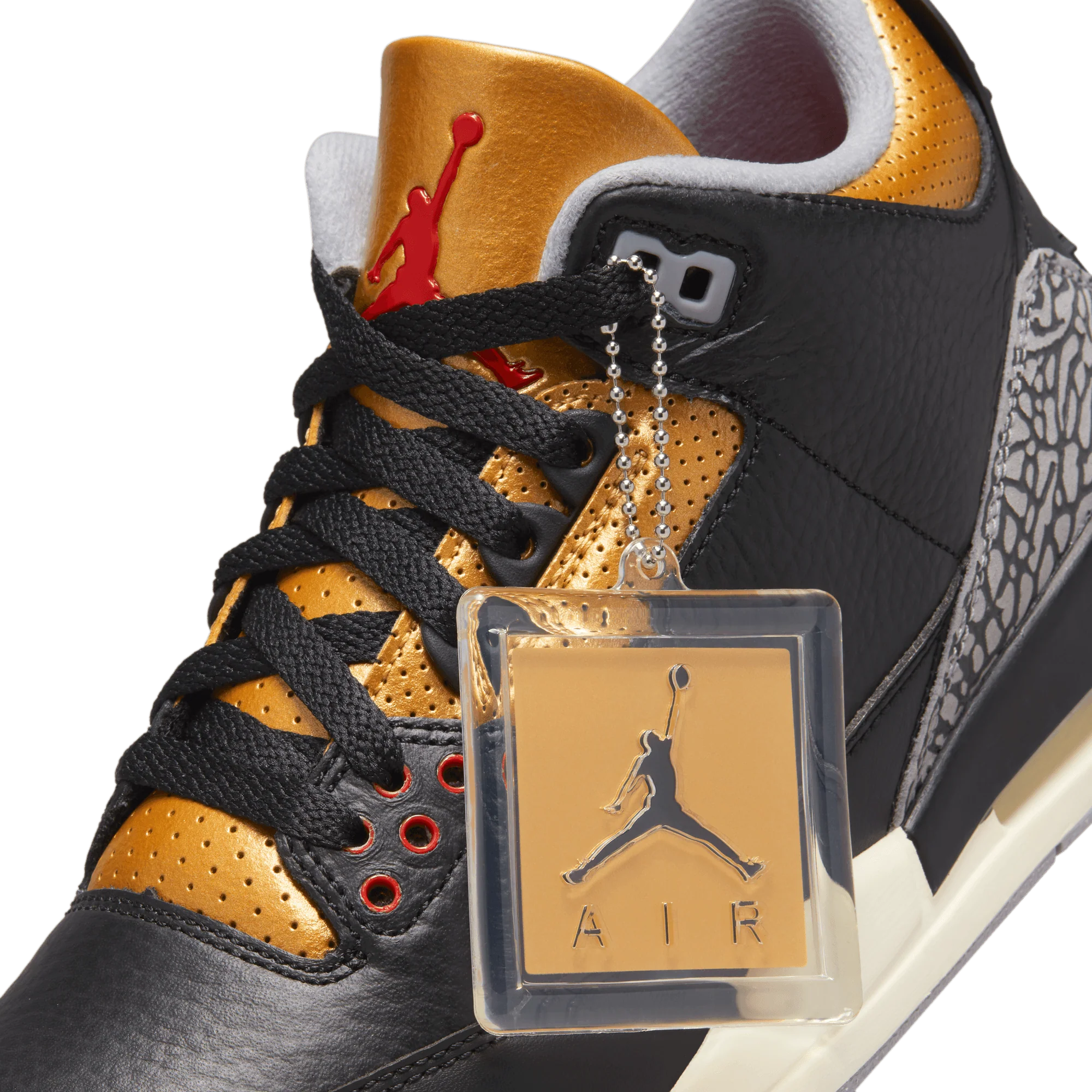 AIR JORDAN 3 RETRO "BLACK CEMENT GOLD" (WOMENS) - Image 3
