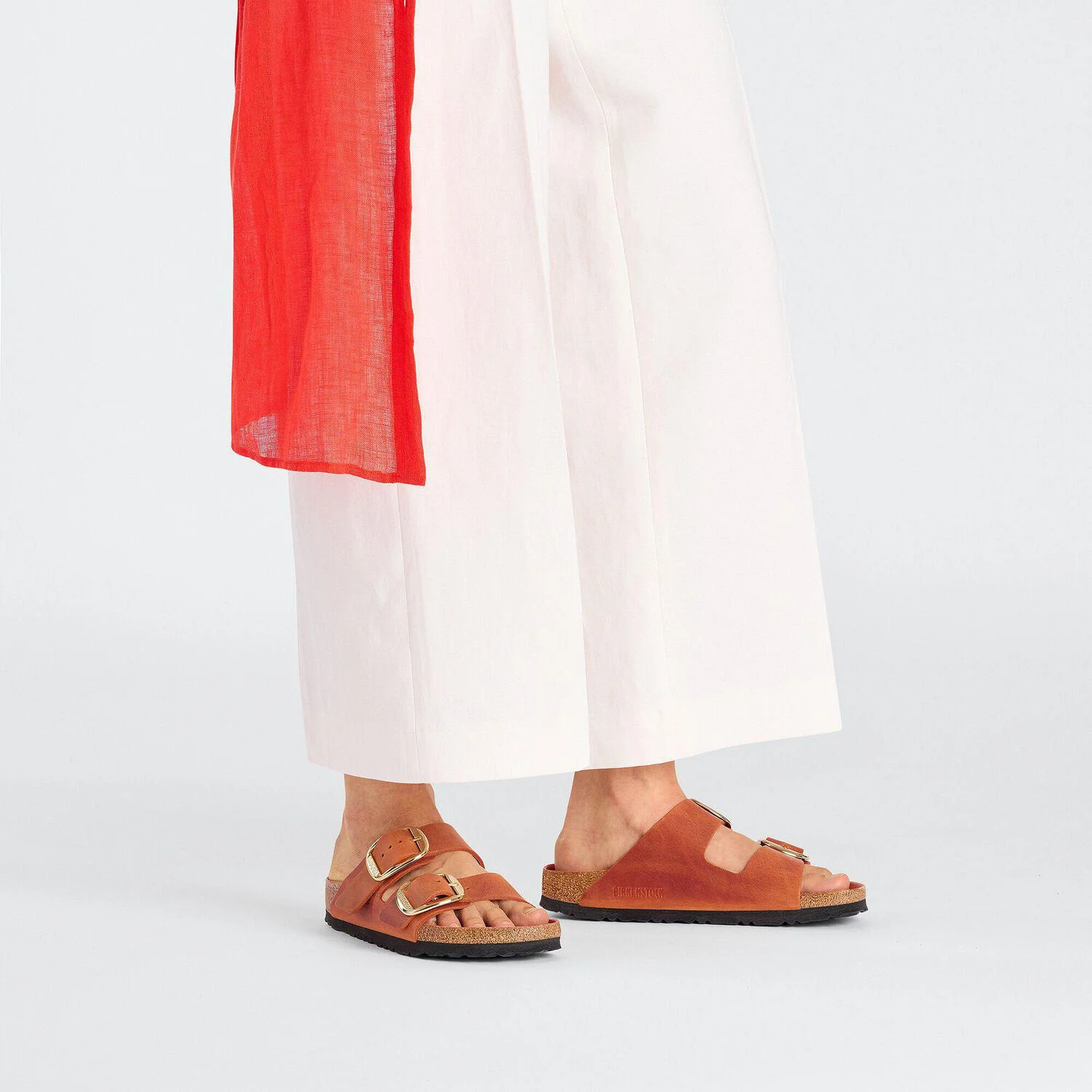 Birkenstock Arizona Big Buckle Oiled Leather Burnt Orange - Image 3