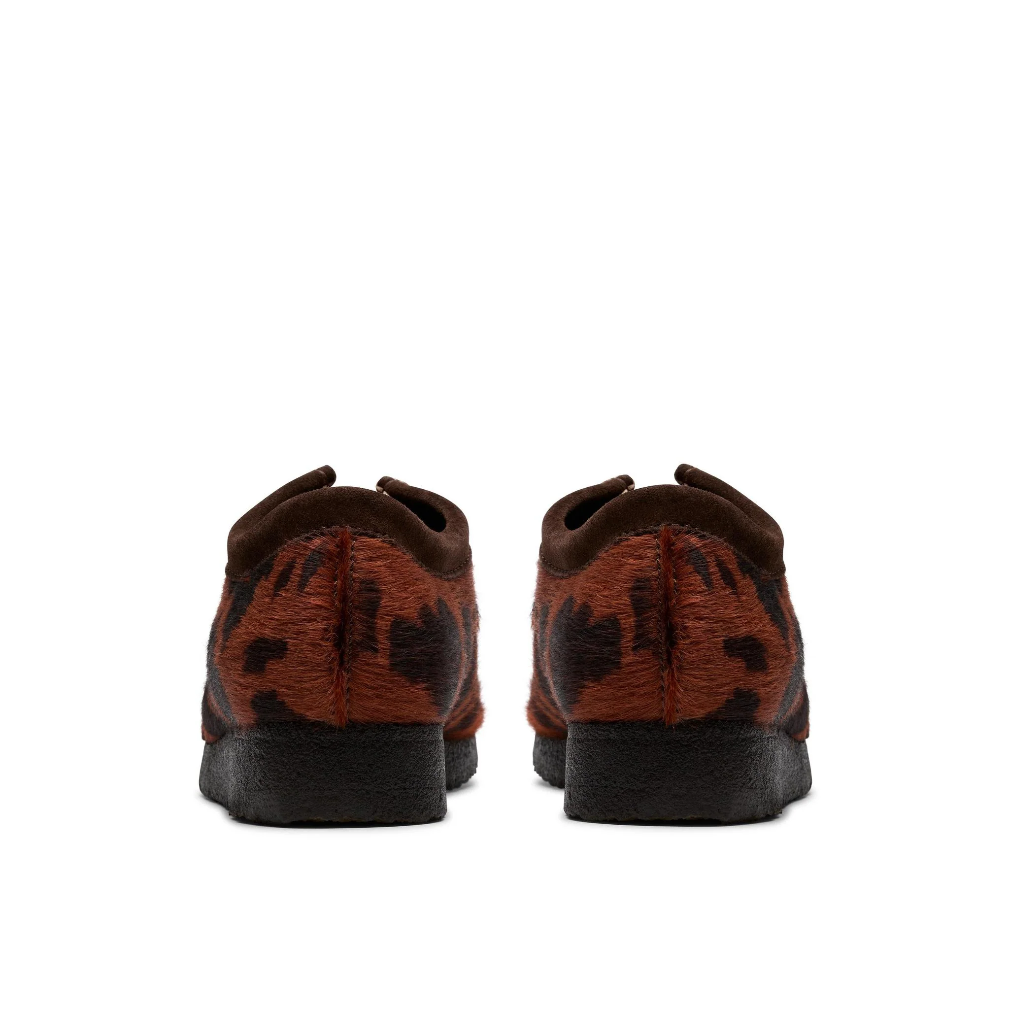Clarks Wallabee Brown Cow Print - Image 3
