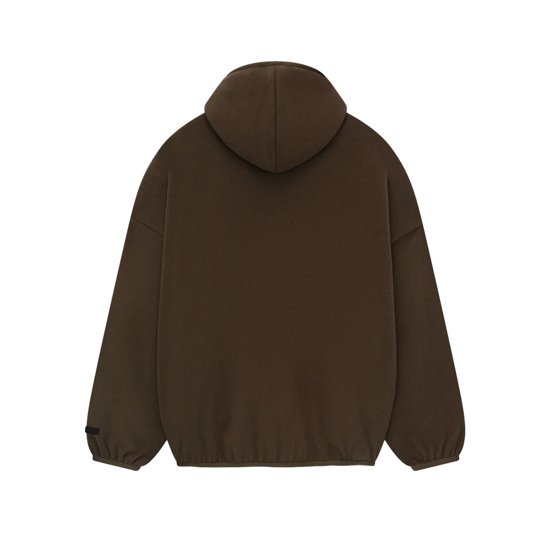 Fear of God Essentials Brushed Hoodie Brown - Image 2