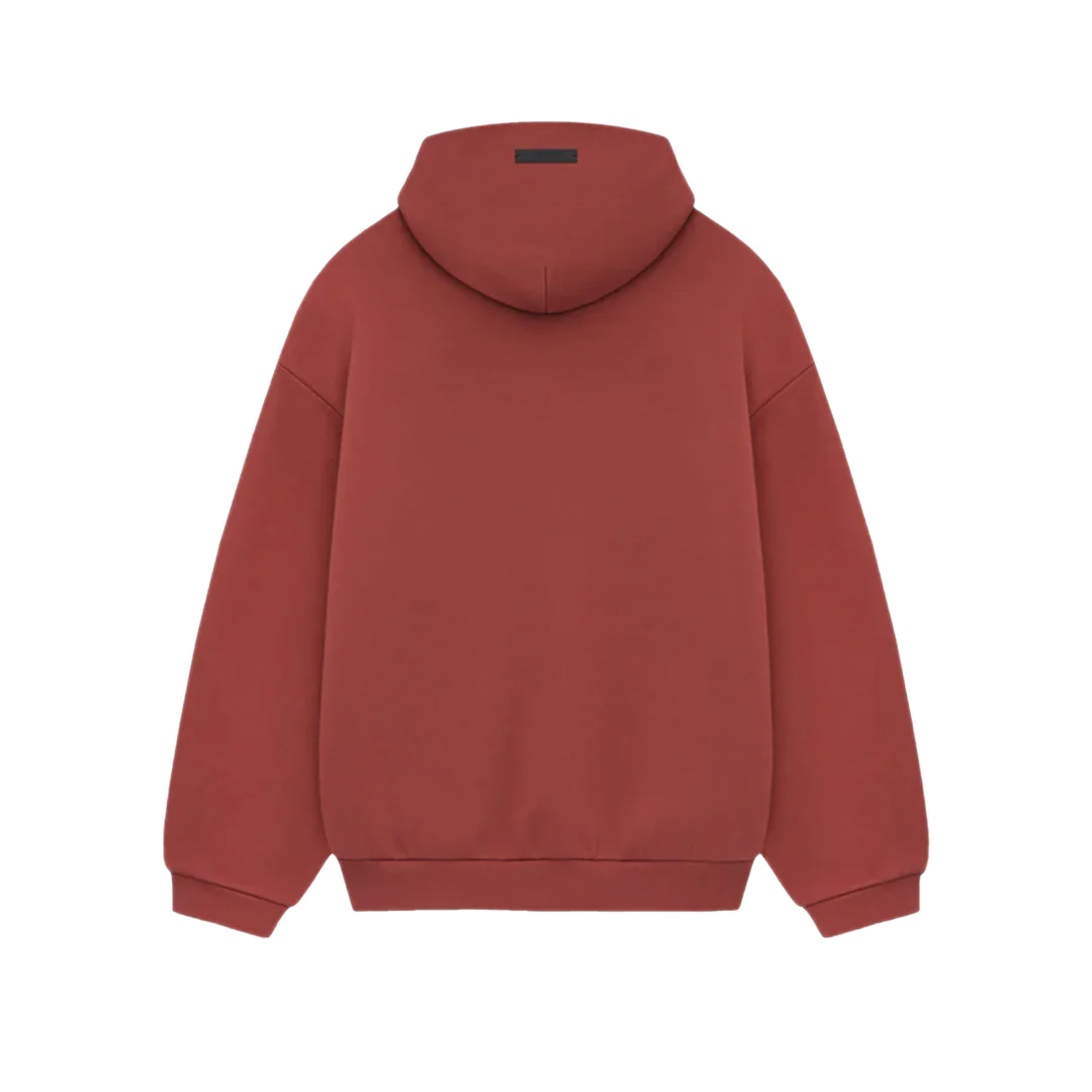 Fear of God Essentials Fleece Hoodie Crimson - Image 2