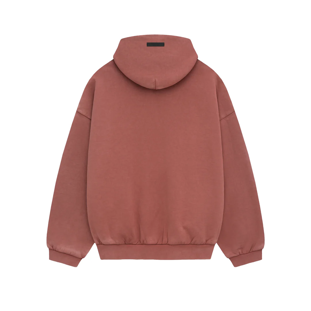 Fear of God Essentials Heavy Fleece Hoodie Crimson - Image 2