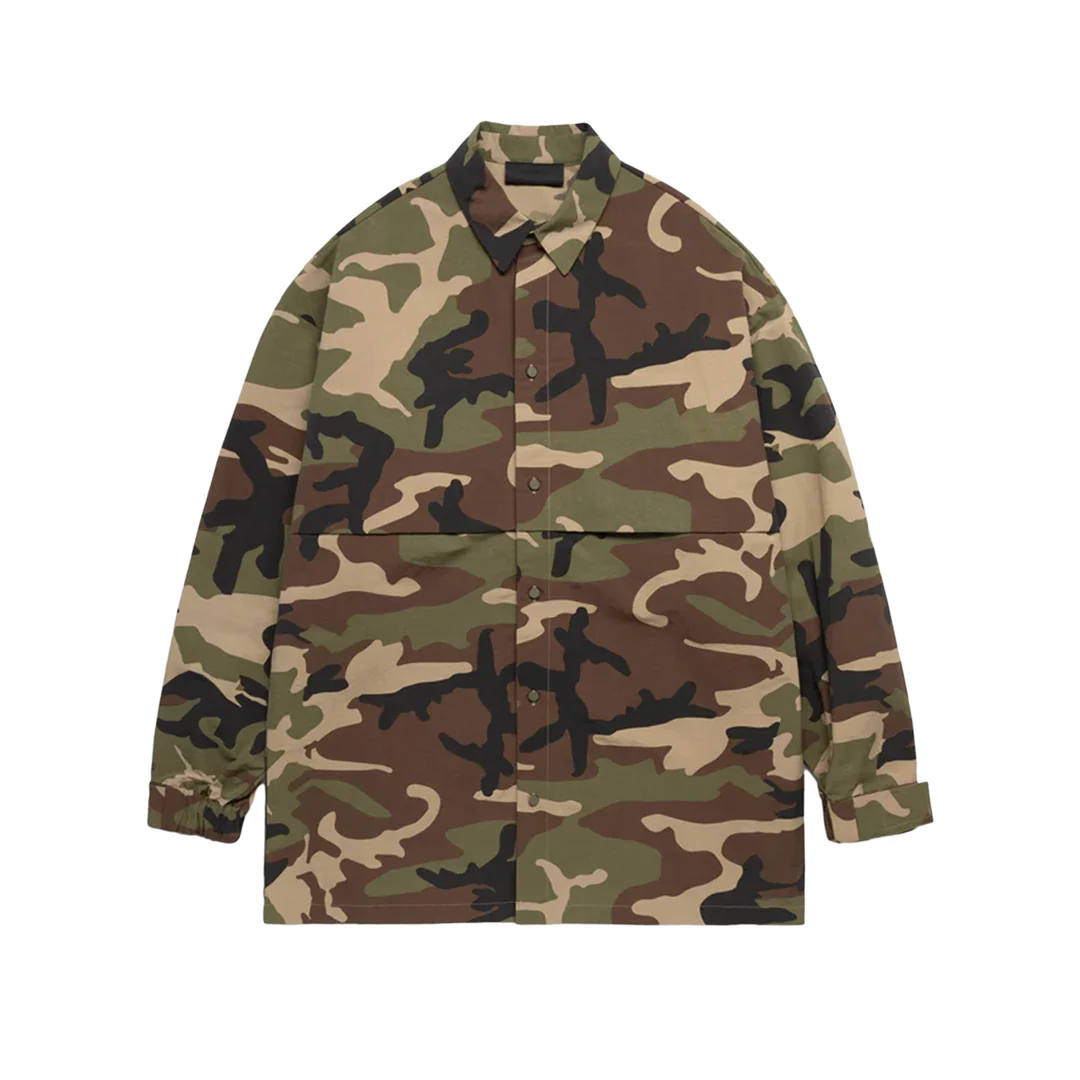 Fear of God Essentials Military Nylon Overshirt Woodland Camo