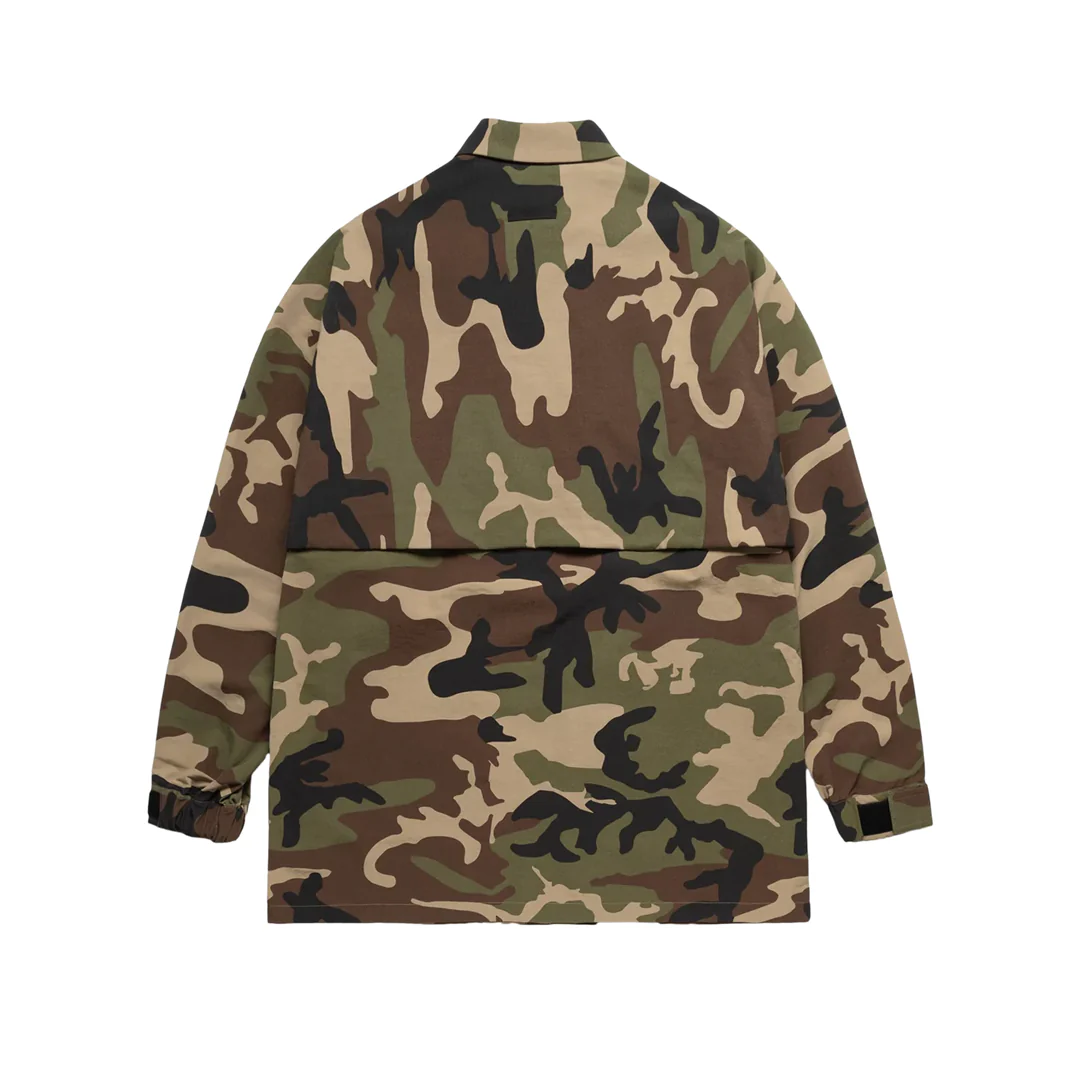 Fear of God Essentials Military Nylon Overshirt Woodland Camo - Image 2