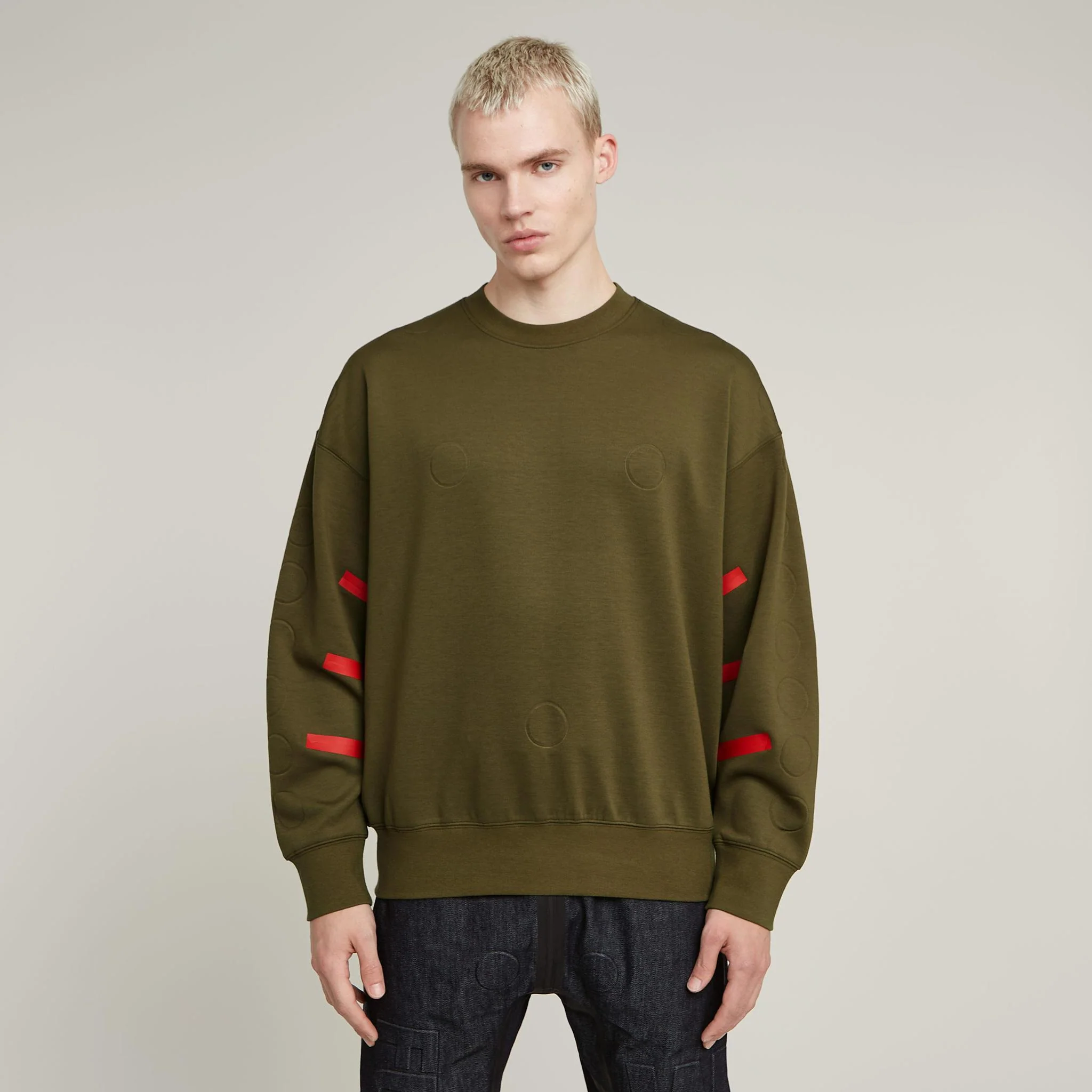 GSxWVB Oversized Sweat LS Army Green - Image 3