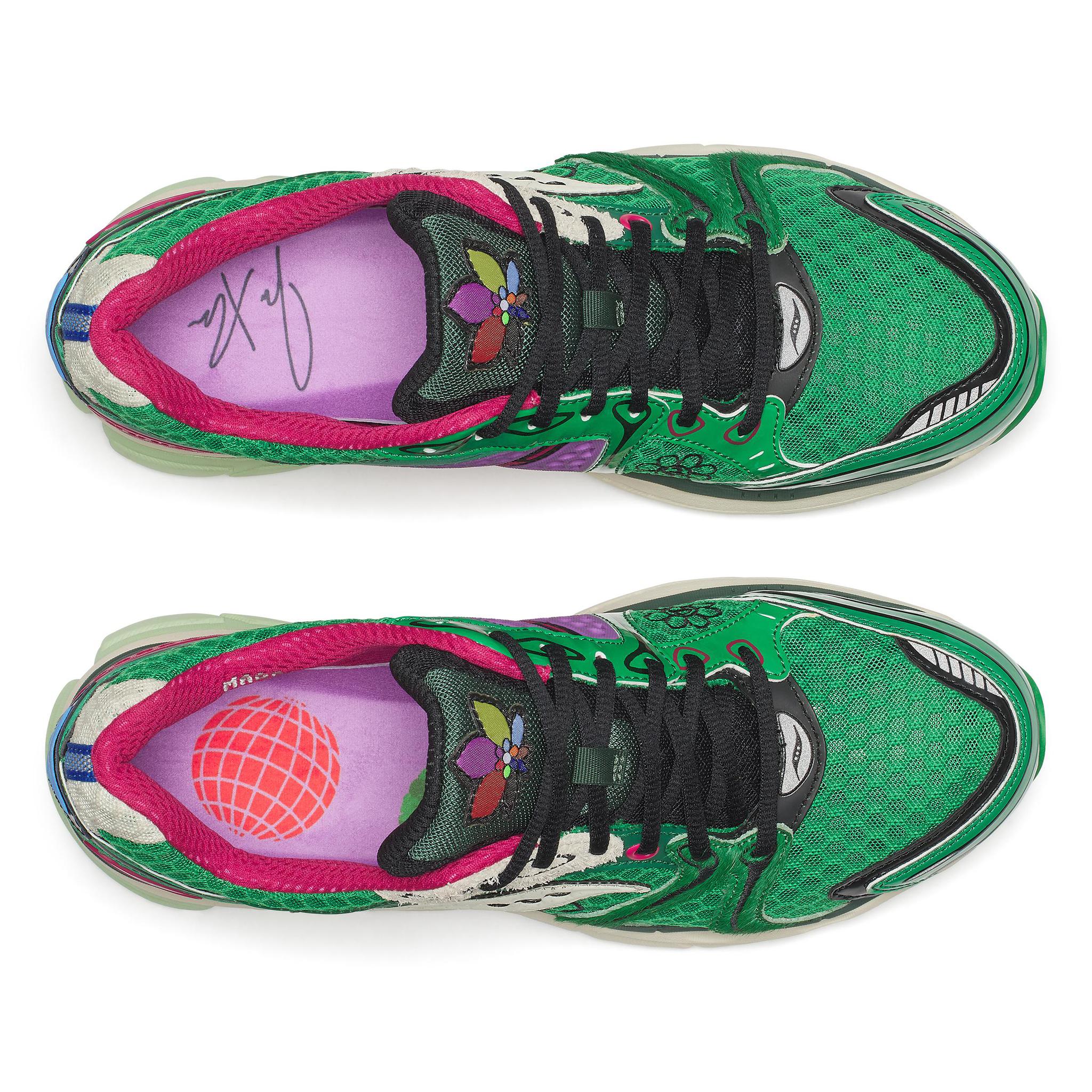 Jae Tips x Saucony Progrid Triumph 4 "Flowers Grow Uptown" Fern/Fern - Image 5