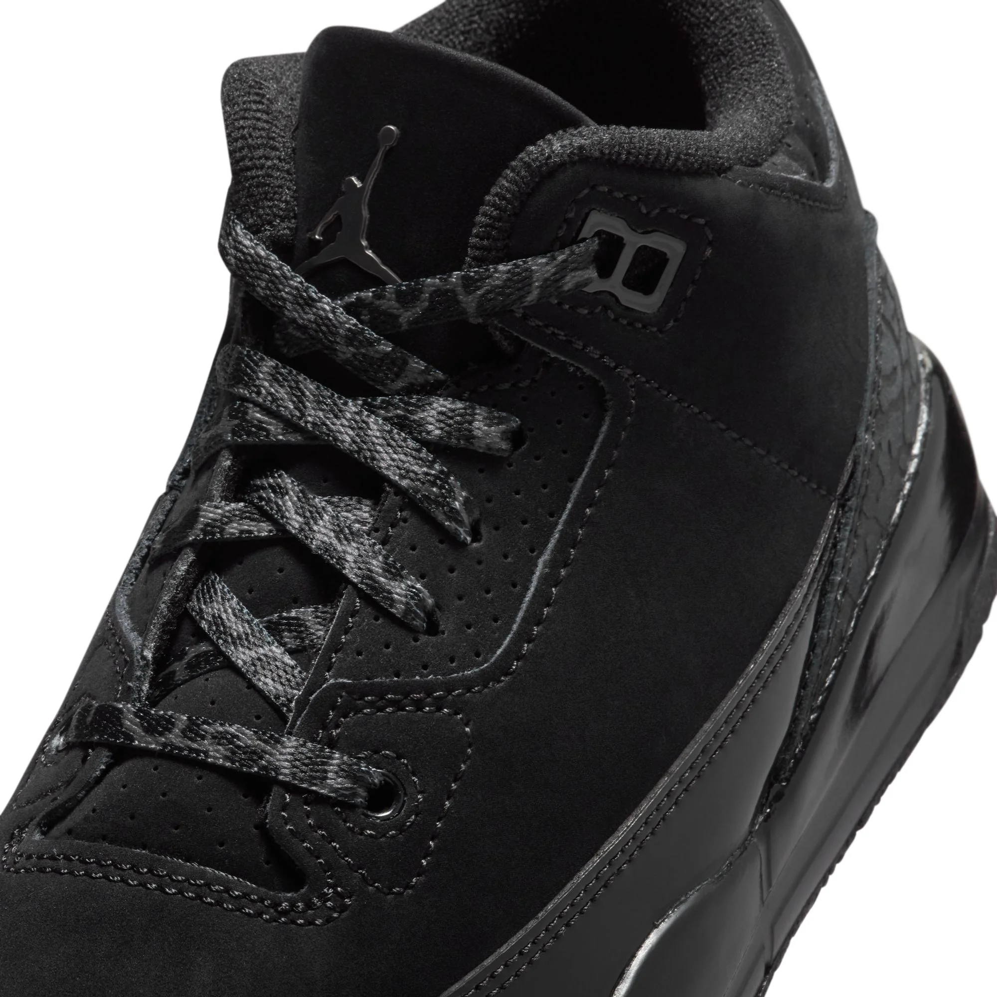 Jordan 3 Retro Little Kids' Shoes Black/Dark Charcoal-White - Image 10
