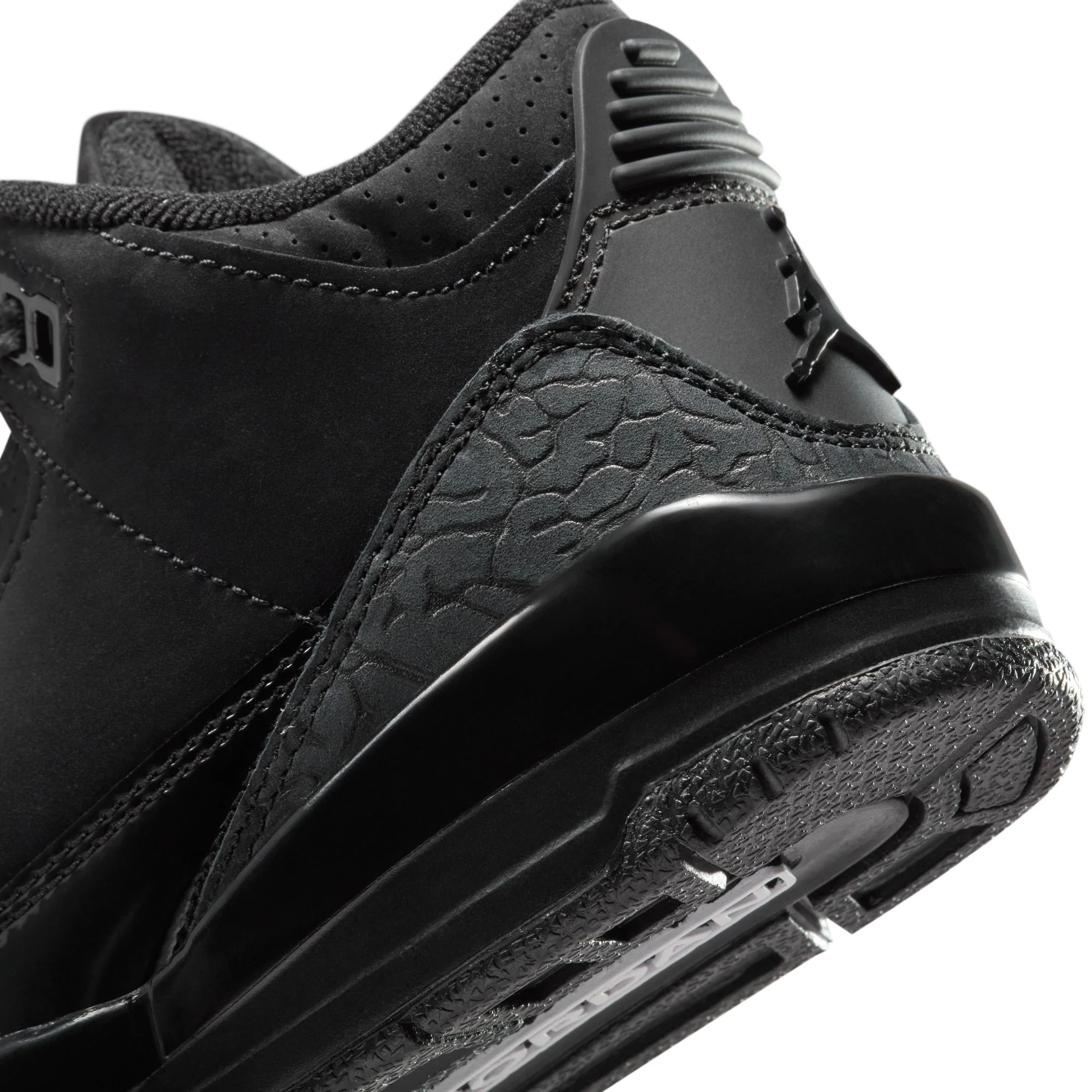 Jordan 3 Retro Little Kids' Shoes Black/Dark Charcoal-White - Image 11