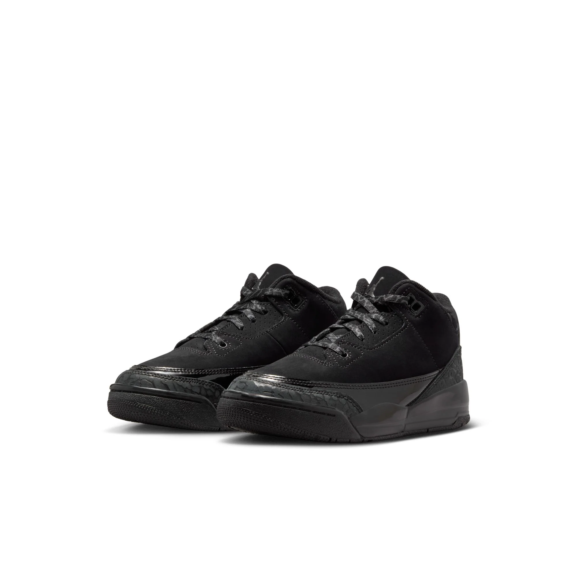 Jordan 3 Retro Little Kids' Shoes Black/Dark Charcoal-White - Image 7