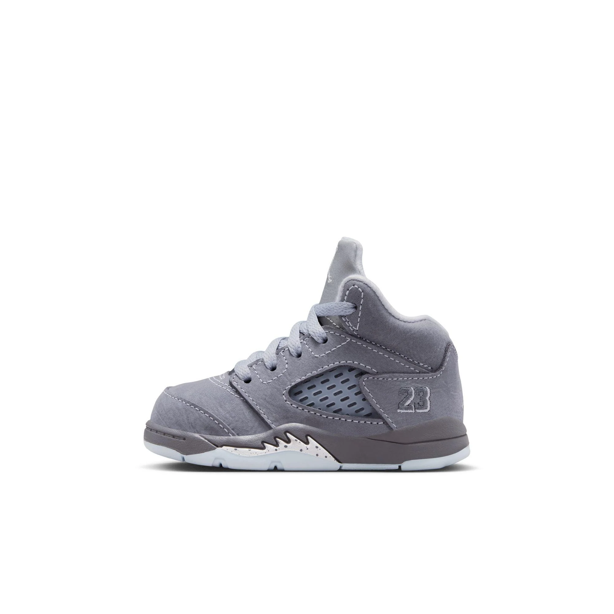 Jordan 5 Retro Infant/Toddler Shoe "Wolf Grey" - Image 4