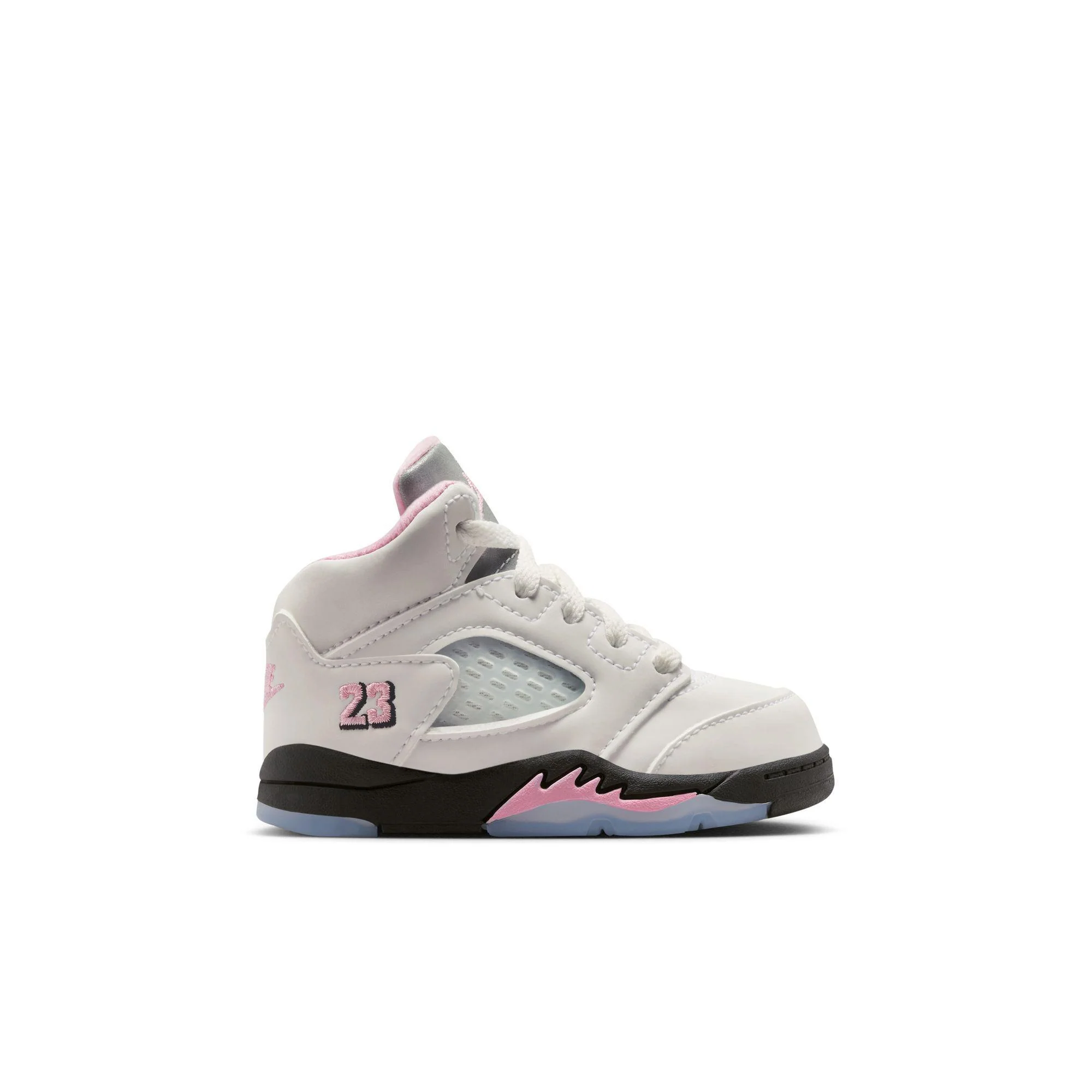 Jordan 5 Retro OG Baby/Toddler Shoes White/Med Soft Pink-Black