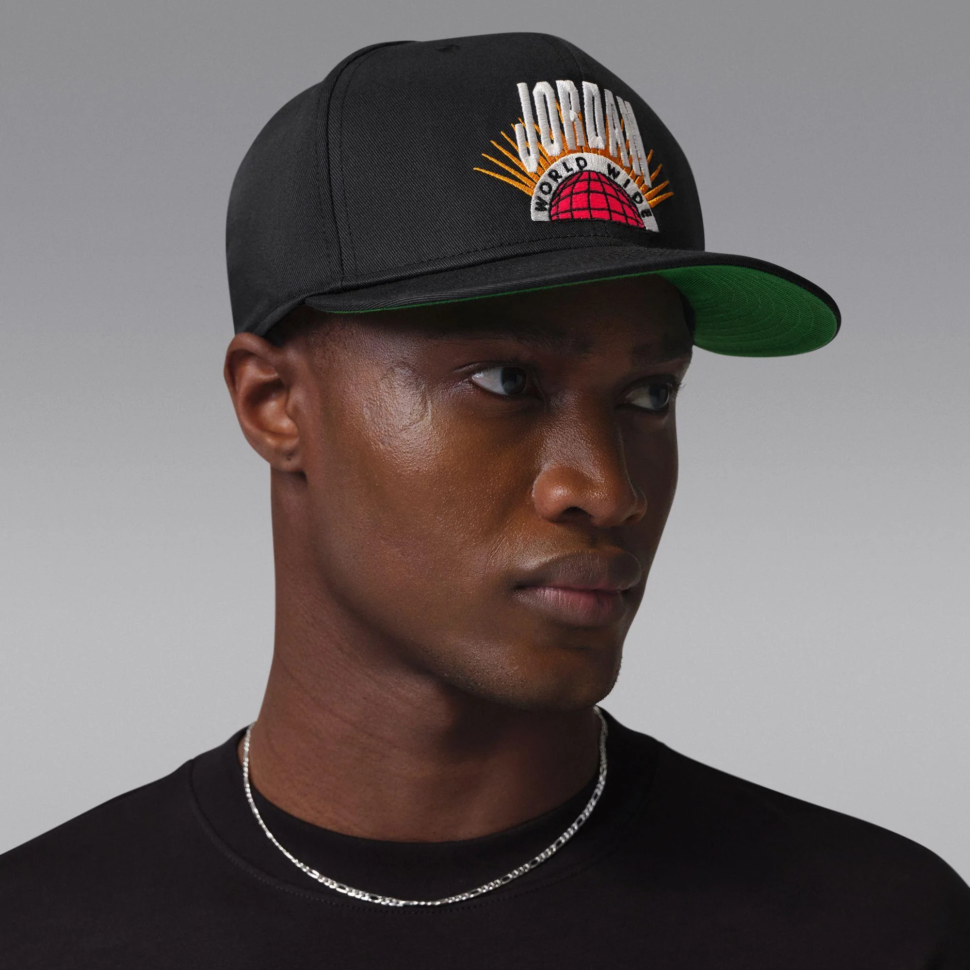 Jordan Essentials Pro Structured Flat Bill Hat Black - Image 2
