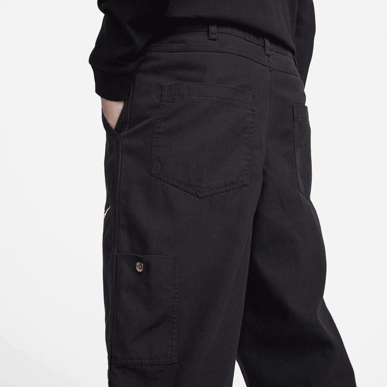 MEN'S NIKE LIFE DOUBLE PANEL PANT "BLACK" - Image 5