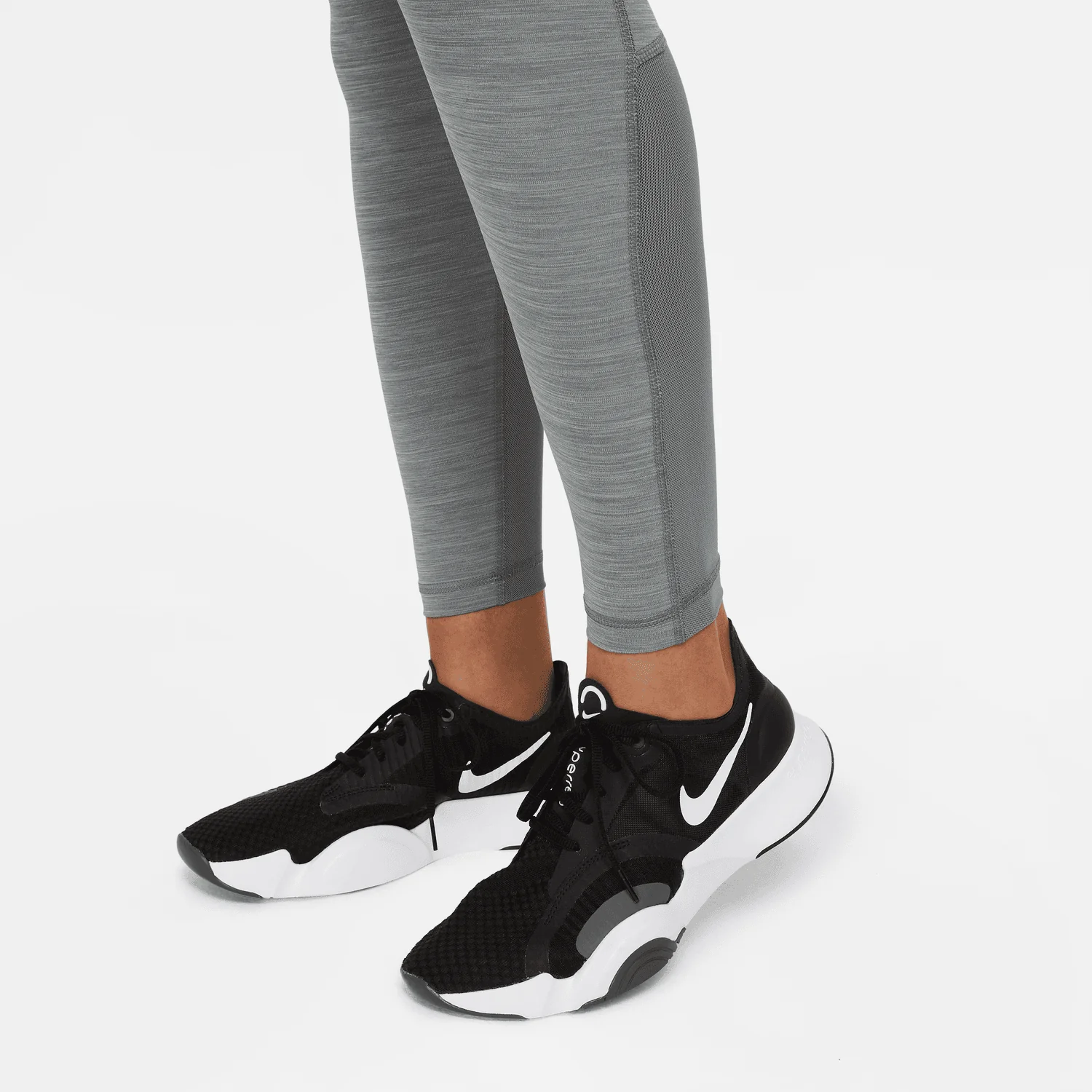 WOMEN'S NIKE PRO MID RISE MESH PANELED LEGGING - Image 4
