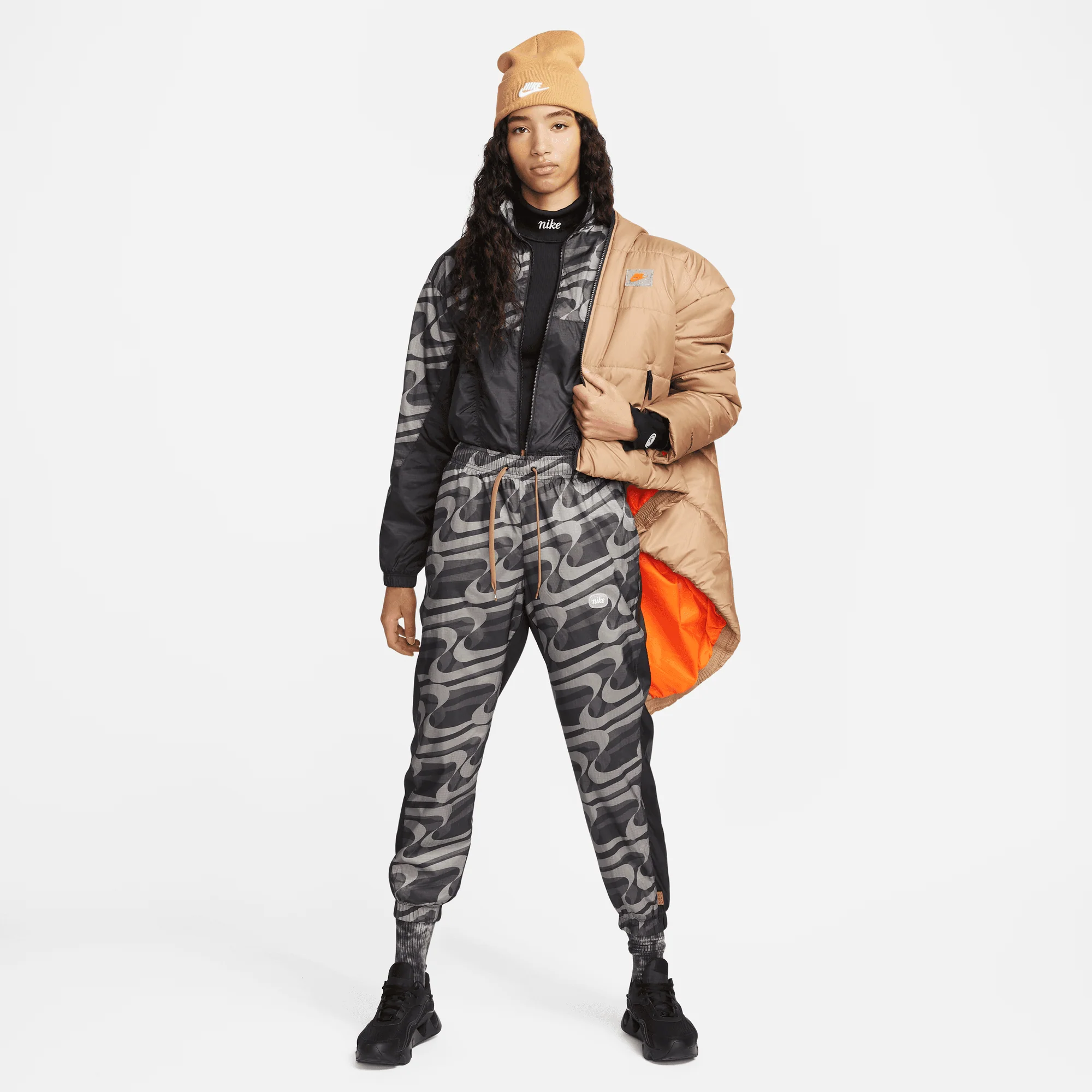 NIKE SPORTSWEAR ICON CLASH PANTS "DARK DRIFTWOOD" - Image 3