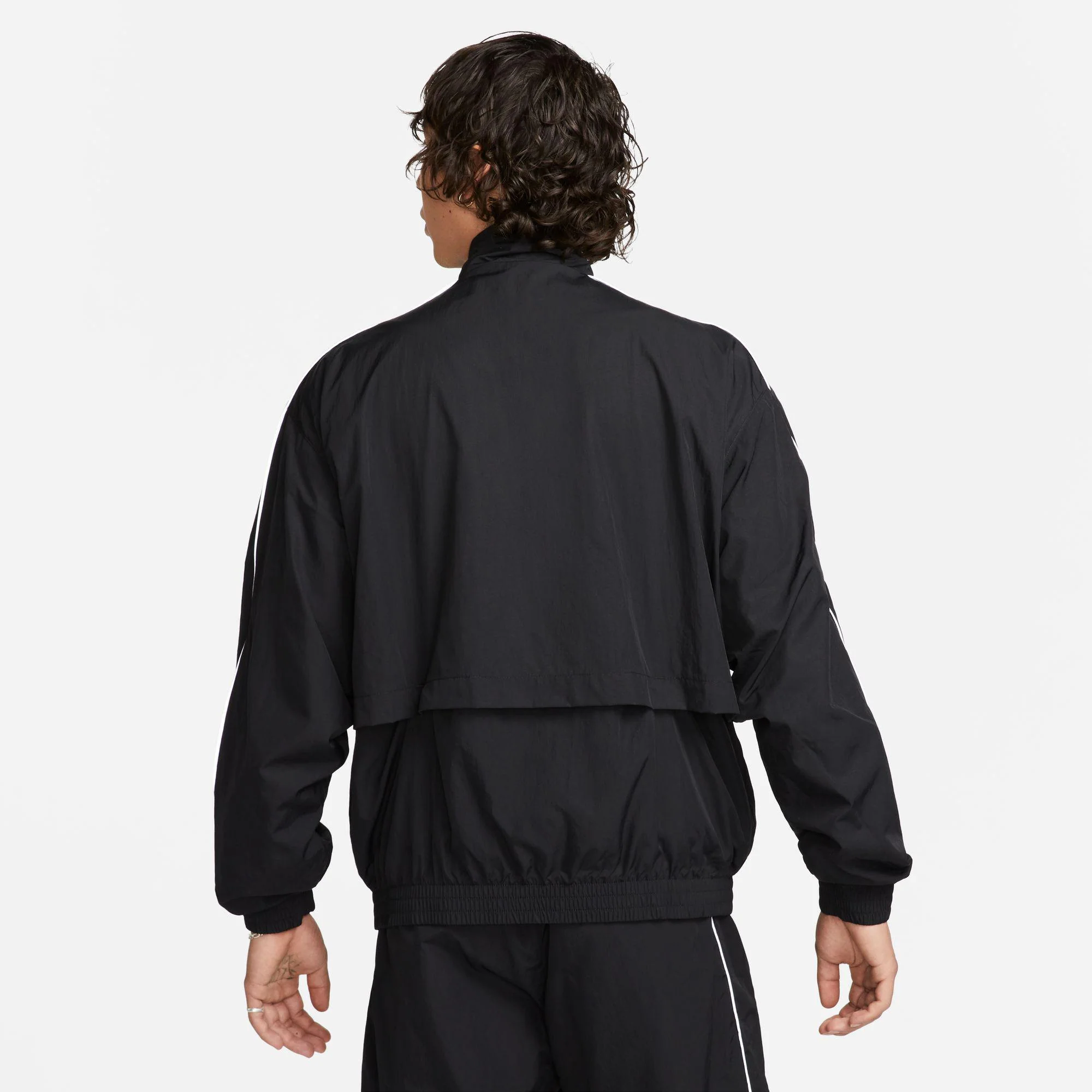 Nike Sportswear Solo Swoosh Men's Woven Track Jacket Black - Image 2