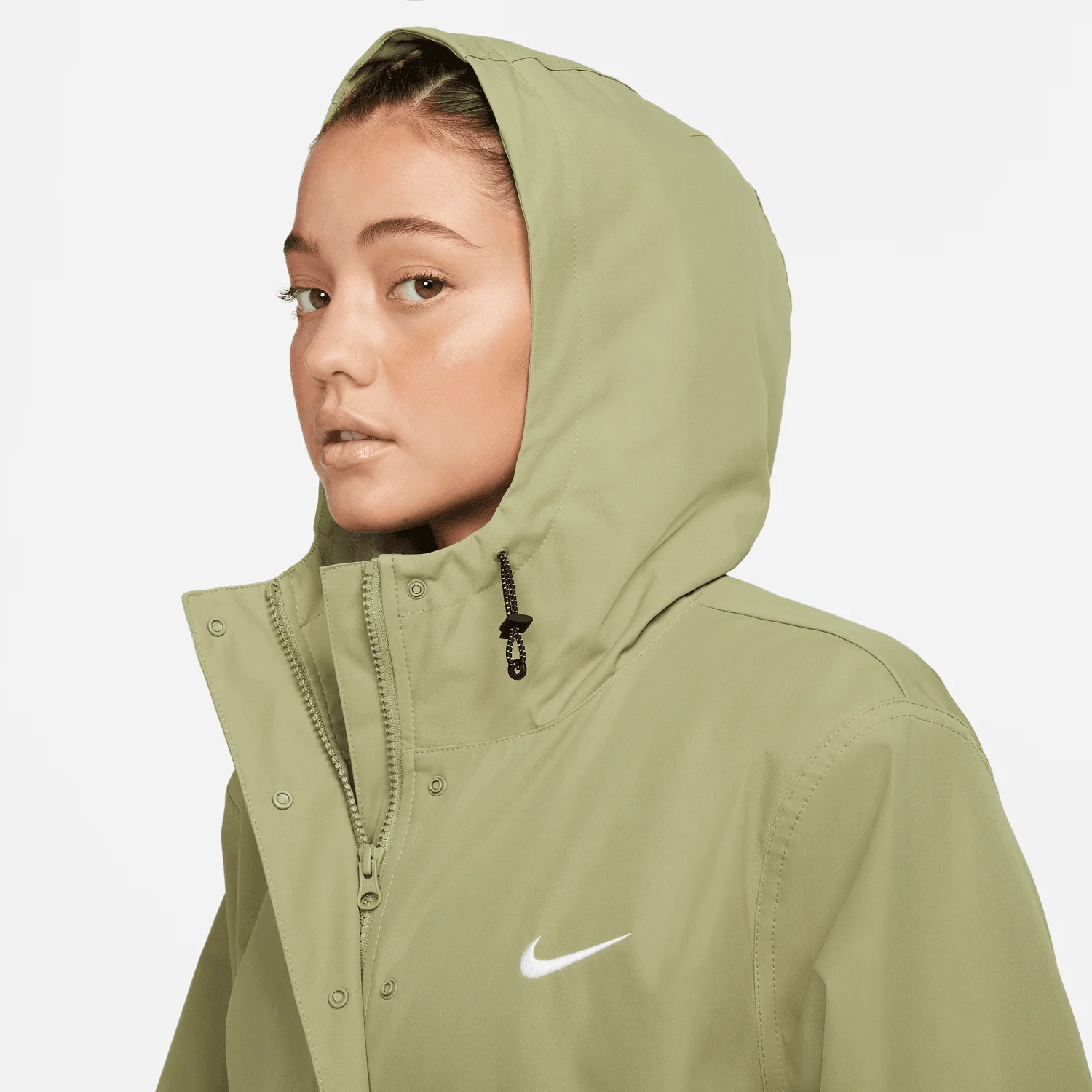 WOMEN'S NIKE SW STORM FIT JACKET GREEN - Image 3
