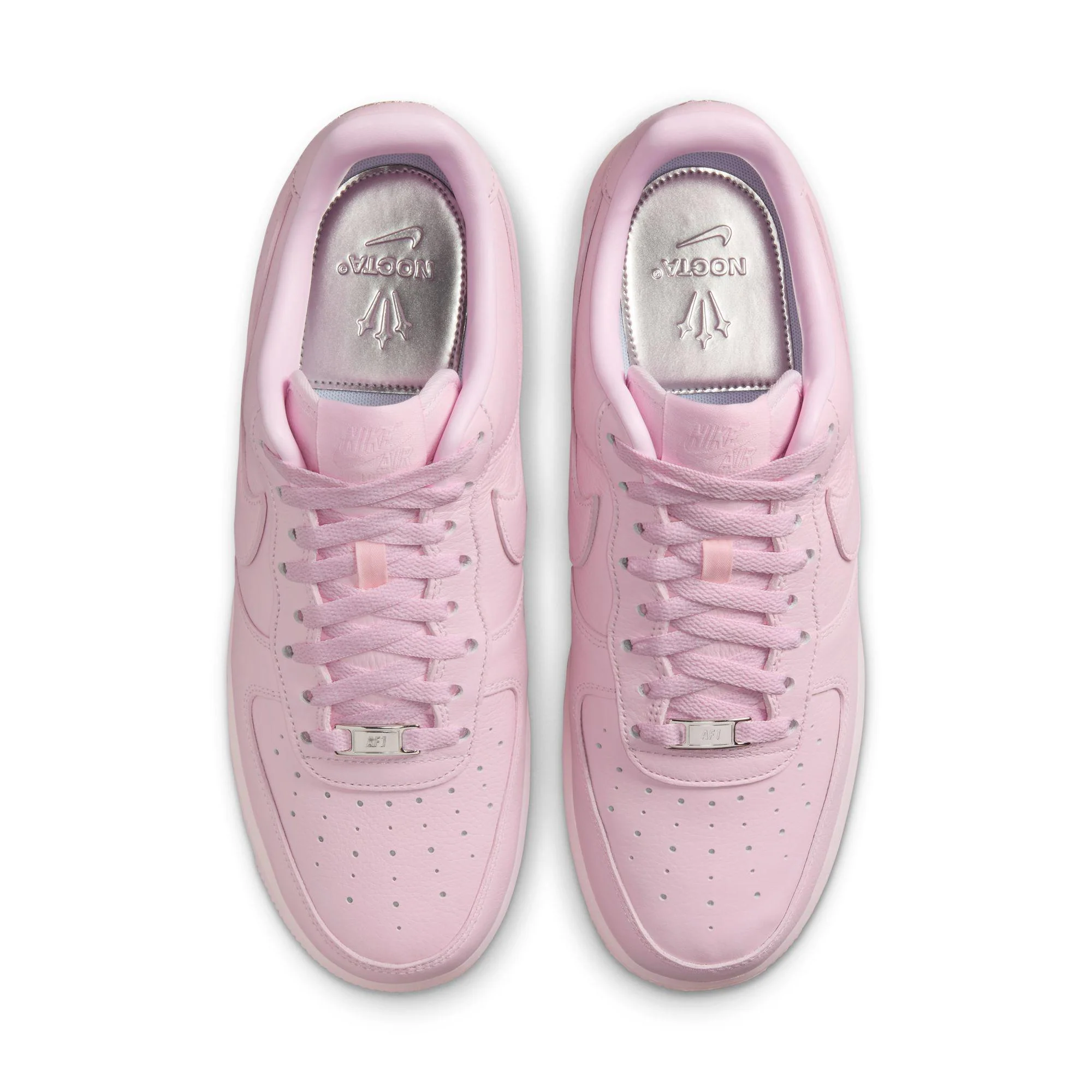 Nike x NOCTA Air Force 1 Low Pink Foam/Cobalt Tint-Metallic Silver - Image 4