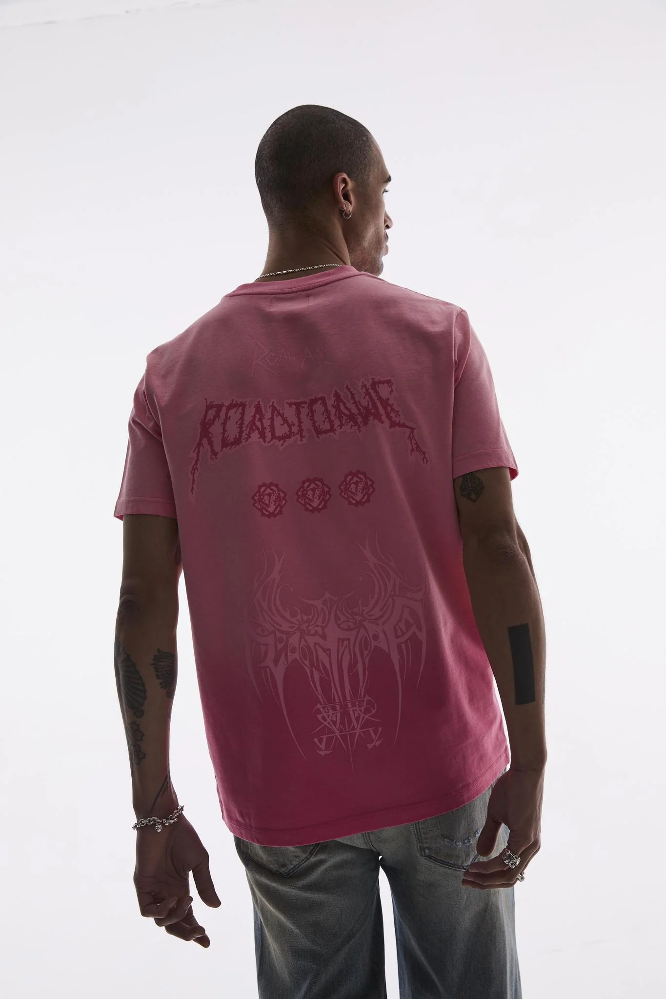 RTA Liam|Pink Cyber Metal T-Shirt - Image 2