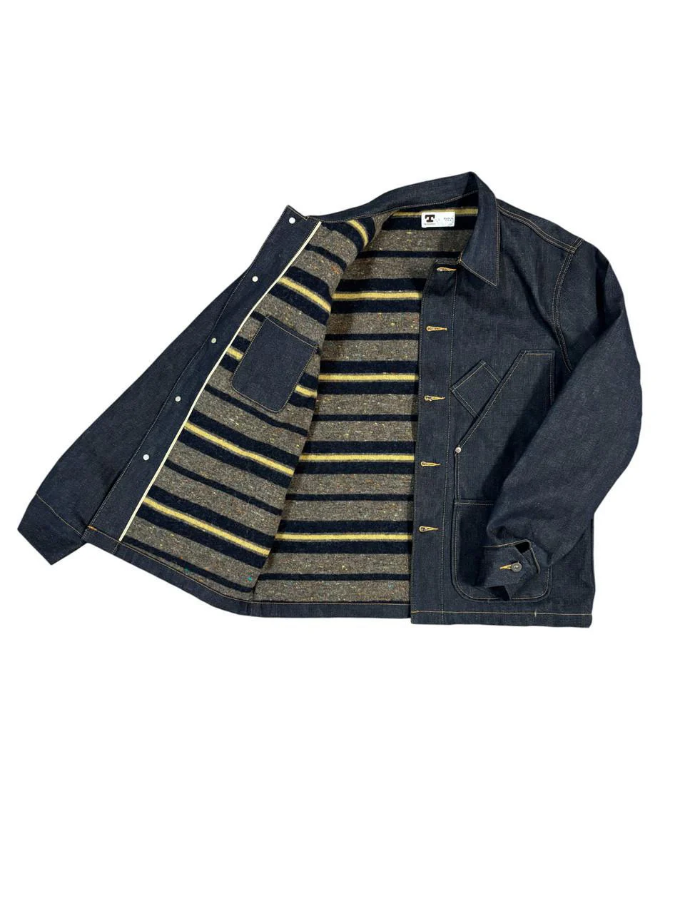 Tellason Blanket Lined Coverall Jacket 16.5 oz. Selvedge Denim - Image 2