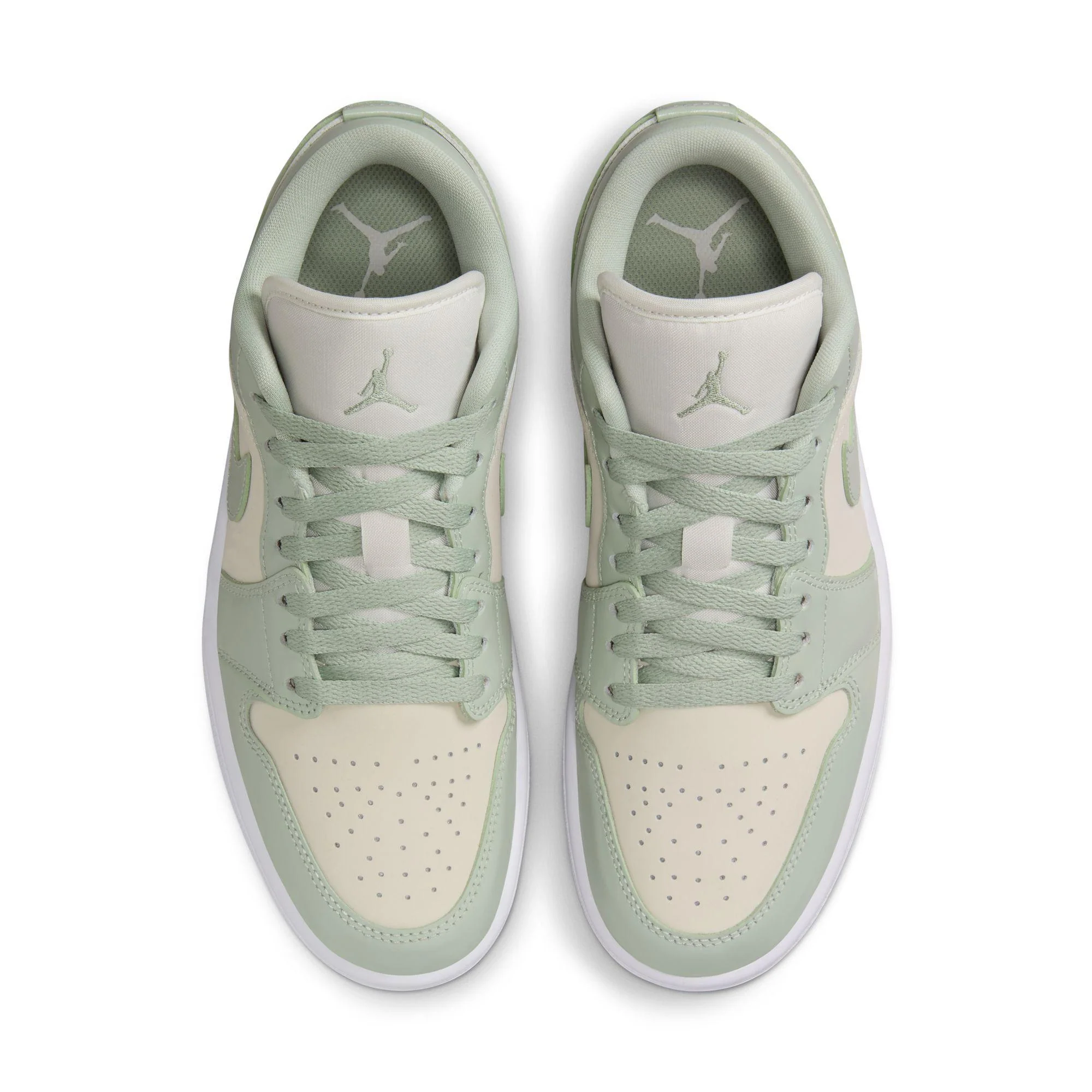 Women's Air Jordan 1 Low SE Sail/Seafoam-Metallic Silver-White - Image 4