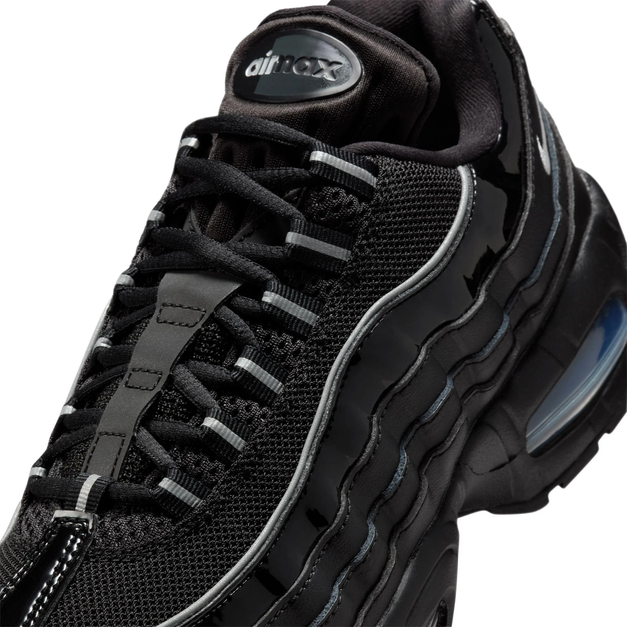 Women's Nike Air Max 95 Black/Metallic Silver-Reflect Silver - Image 5